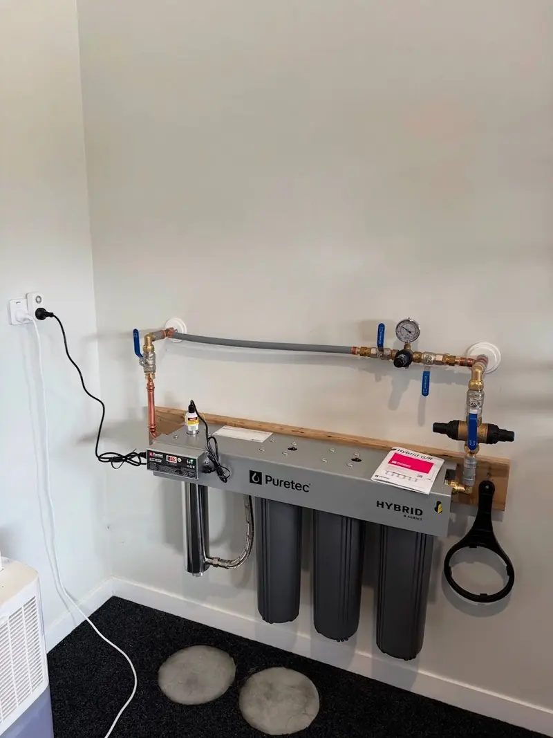 Whole-home Puretec filtration install
